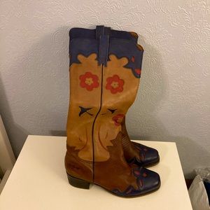 Lucky brand floral birds boots